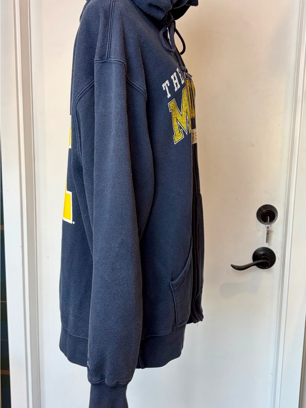 Jansport VTG University of Michigan Navy Zip-Up Hoodie, Men’s L, GUC - Picture 7 of 8